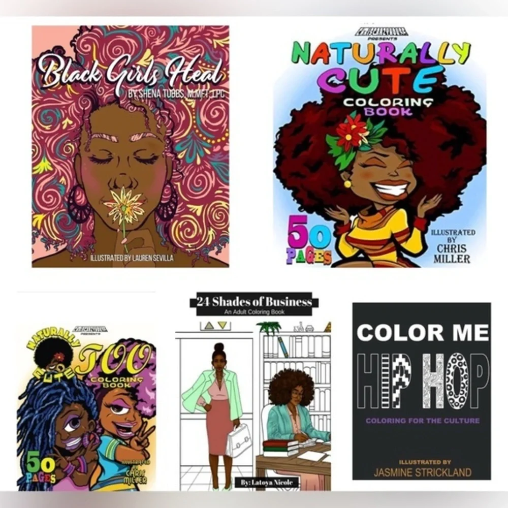 Black Culture Coloring Book Bundle (5 New Books)